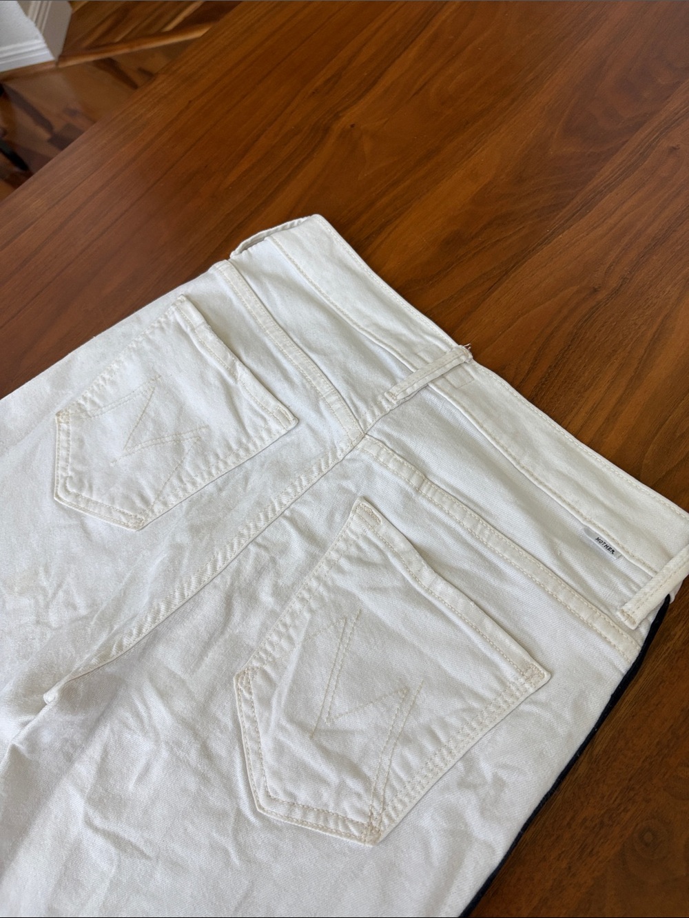 MOTHER Whipping the Racer Insider Crop Step Fray Jeans Size 27 - Picture 11 of 12